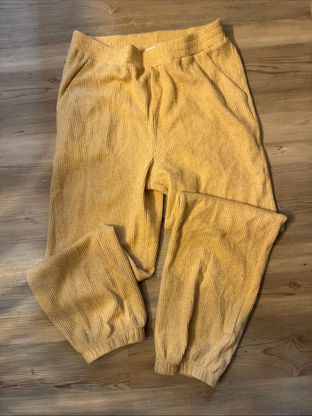 Lush Women’s Ribbed Lounge Pants - cream